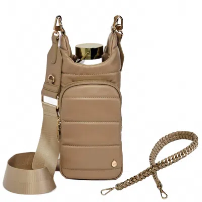 Wanderfull Unisex Vegan Leather Hydrobag With Strap Bundle In Taupe In Gray