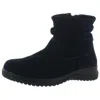 Wanderlust Boston Souch Womens Suede Side Zipper Ankle Boots In Blue