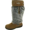Wanderlust Nika Womens Water Resistant Faux Fur Lined Knee-high Boots In Multi