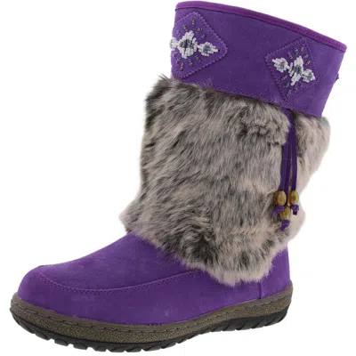 Wanderlust Nita Womens Waterproof Suede Winter & Snow Boots In Multi