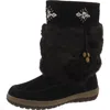 Wanderlust Nita Womens Waterproof Suede Winter & Snow Boots In Black