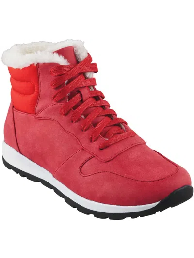 Wanderlust Womens Leather Performance Hiking Shoes In Red