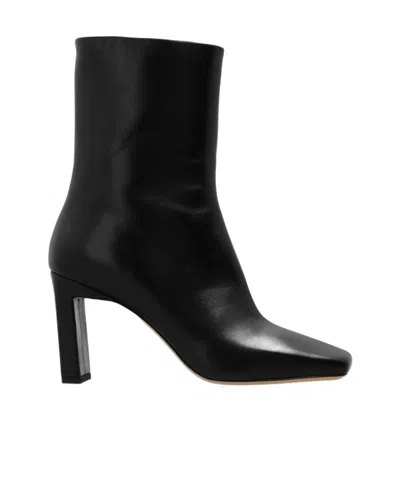 Wandler 90mm Isa Ankle Boots In Black