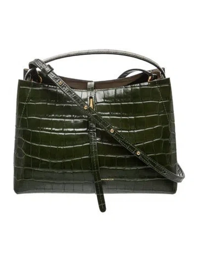 Pre-owned Wandler Alligator Shoulder Bag In Green