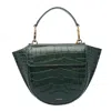 Wandler Womens Olive Croco Hortensia Mini Crocodile-effect Leather Shoulder Bag In Green