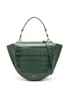 Wandler Womens Olive Croco Hortensia Mini Crocodile-effect Leather Shoulder Bag In Green