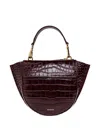 Wandler Crocodile-embossed Tote Bag In Burgundy