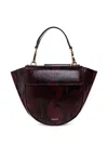 Wandler Hortensia Mini Python-embossed Leather Shoulder Bag In Red