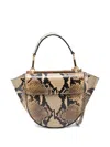 Wandler Hortensia Mini Bag In Beige Python In Animal Print