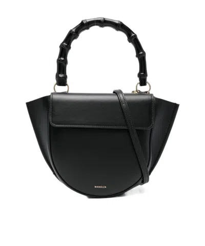 Wandler Bamboo Top Handle Mini Handbag In Black