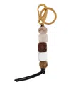 Wandler Beaded Keyring In Gold