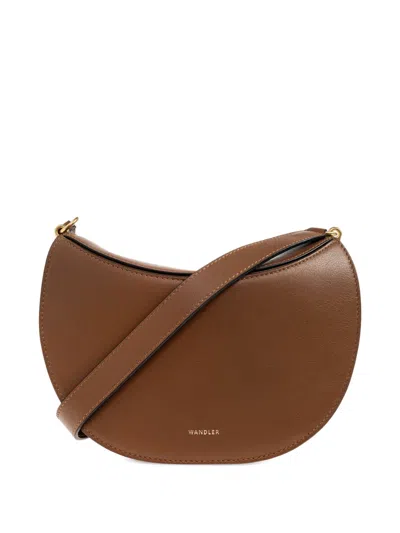 Wandler Big Kate Leather Shoulder Bag In Brown