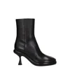 Wandler Black Leather Ankle
