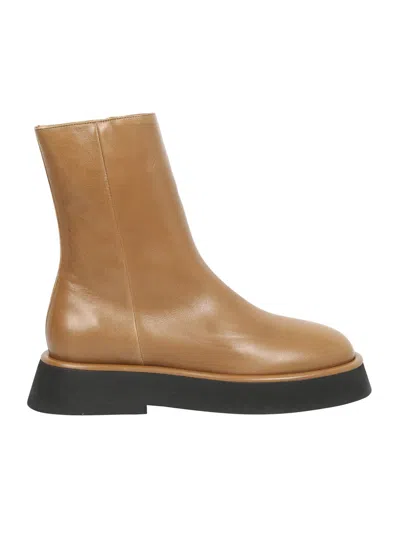 Wandler Rosa Leather Boots In Brown