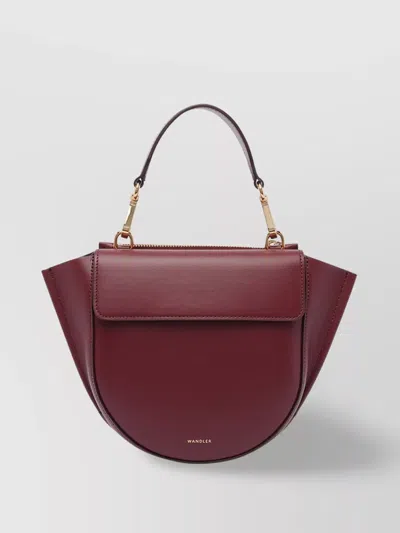 Wandler Cross-body Bag Structured Top Handle In Red