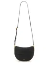 Wandler Curved Silhouette Black Leather Tote With Adjustable Strap