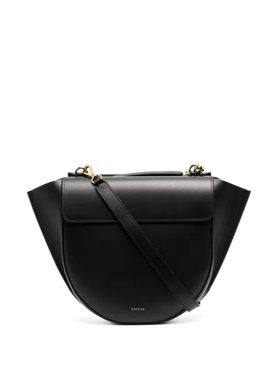 Wandler Curved Top Handle Bag In Black