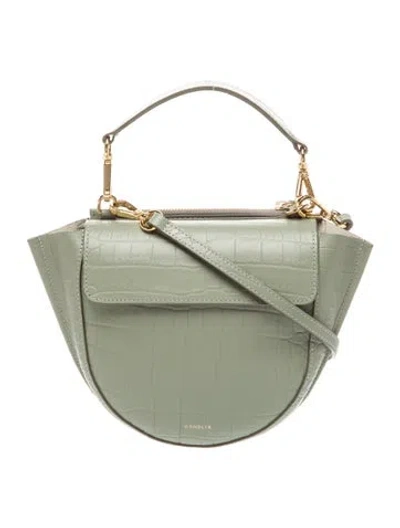 Pre-owned Wandler Embossed Leather Crossbody Bag In Green