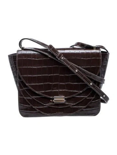 Pre-owned Wandler Embossed Leather Shoulder Bag In Brown