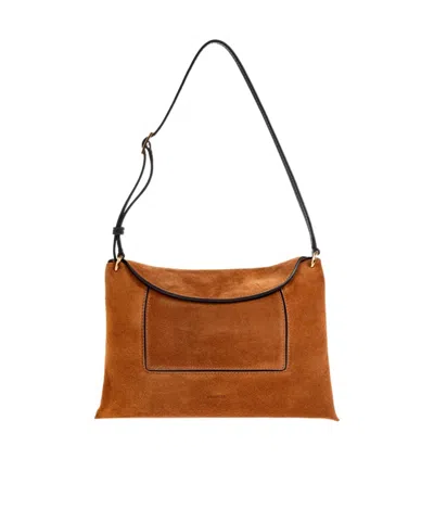 Wandler Flap Shoulder Bag In Orange
