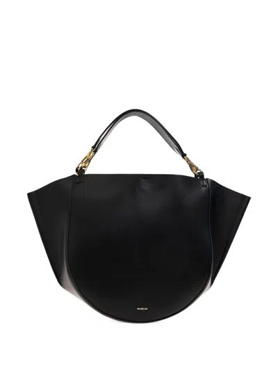 Wandler Hortensia Handle Tote Bag In Black