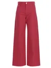 Wandler Fuchsia Loose Leg Pant In Red