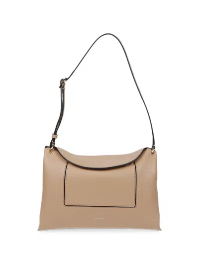 Wandler Grained Leather Shoulder Bag In Brown