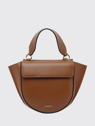 Wandler Hortensia Logo Embossed Tote Bag In Brown