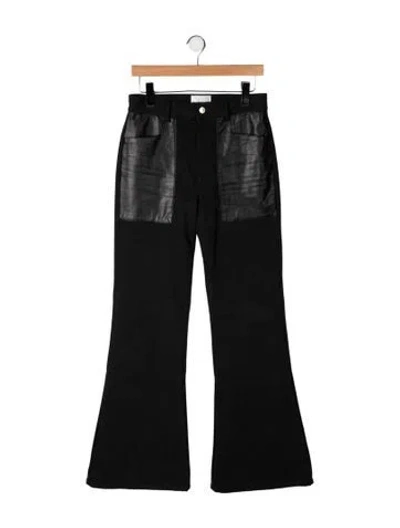 Pre-owned Wandler High-rise Flared Jeans In Black