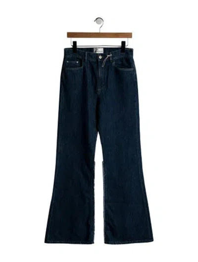 Pre-owned Wandler High-rise Flared Jeans In Blue