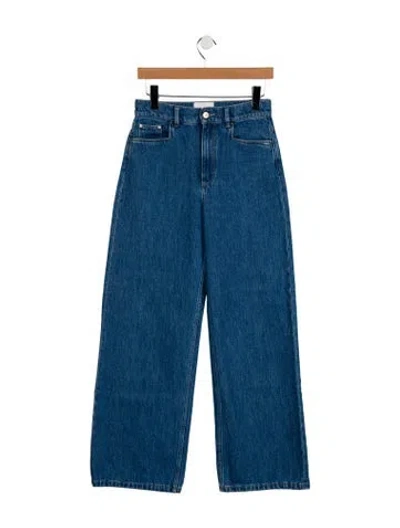 Pre-owned Wandler High-rise Straight Leg Jeans In Blue