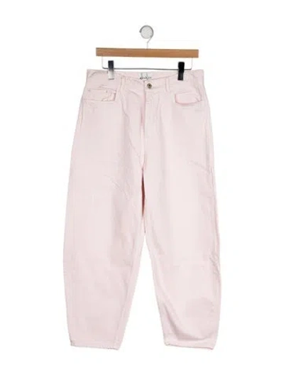 Pre-owned Wandler High-rise Straight Leg Jeans In Pink