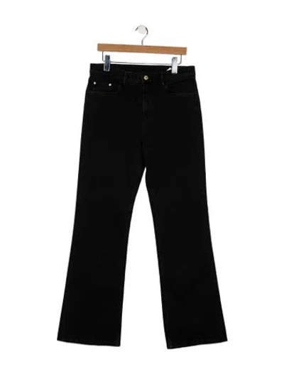 Pre-owned Wandler High-rise Wide Leg Jeans In Black