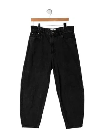 Pre-owned Wandler High-rise Wide Leg Jeans In Black