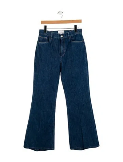 Pre-owned Wandler High-rise Wide Leg Jeans In Blue