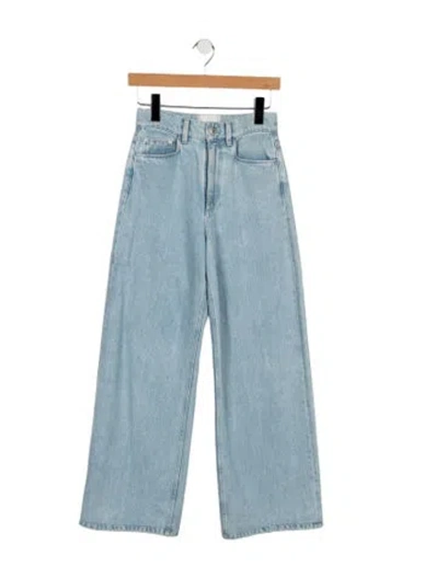 Pre-owned Wandler High-rise Wide Leg Jeans In Blue