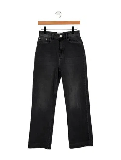 Pre-owned Wandler High-rise Wide Leg Jeans In Gray