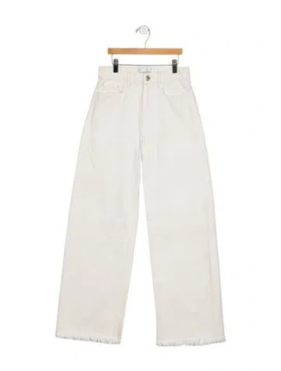 Pre-owned Wandler High-rise Wide Leg Jeans In White
