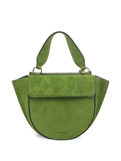Wandler Verde Suede Horsensia Handbag In Green