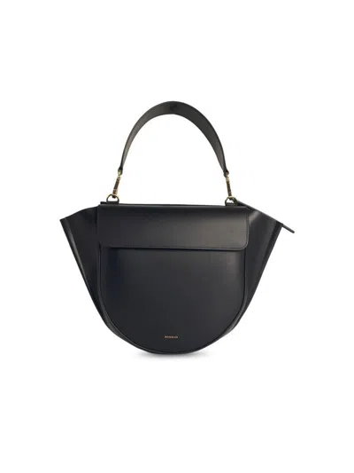 Wandler Logo Printed Strapped Shoulder Bag In Black