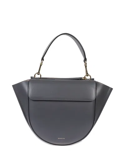 Wandler Hortensia Flap-pocket Shoulder Bag In Gray