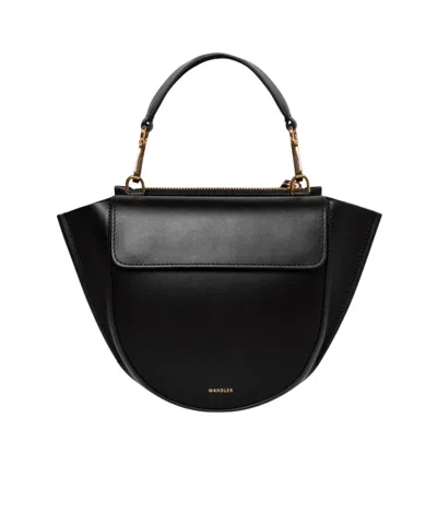 Wandler Hortensia Foldover Top Mini Bag In Black