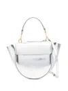 Wandler Hortensia Grid-pattern Flap Tote Bag In Silver