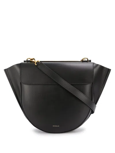 Wandler Hortensia Leather Tote Bag In Black