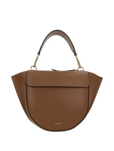 Wandler Hortensia Leather Tote Bag In Brown