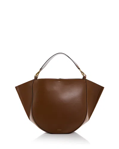 Wandler Hortensia Leather Tote In Brown