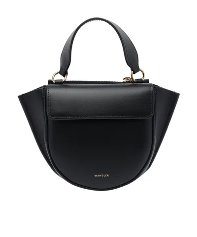 Wandler Hortensia Logo Embossed Tote Bag In Black