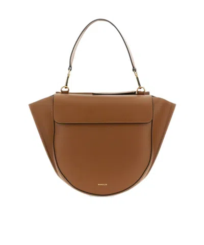Wandler Hortensia Logo Printed Medium Tote Bag In Brown