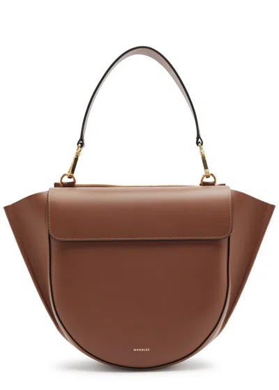 Wandler Hortensia Medium Leather Top Handle Bag In Metallic