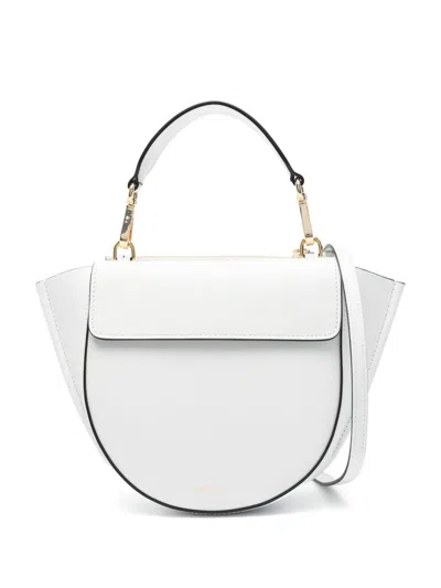 Wandler Mini Lin Leather Shoulder Bag In Ceramic